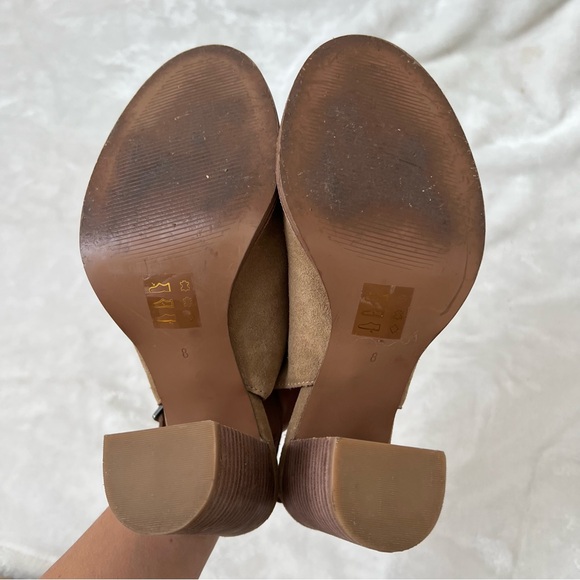 Madewell Cary Block Heel Sandals 8 suede tan comfortable cute buckle fall - Picture 5 of 5